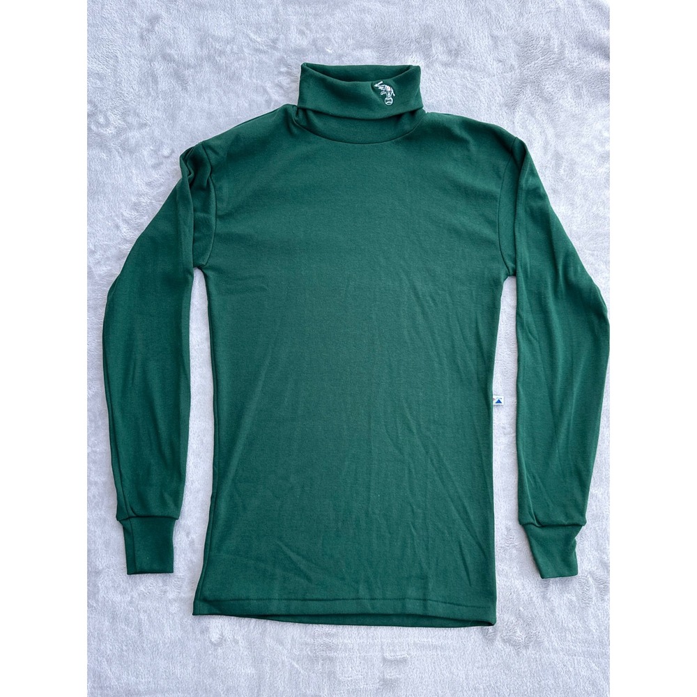 80s Oakland Athletics Majestic Forest Green Turtleneck Long Sleeve M USA